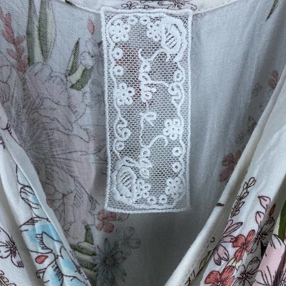 SADIE & Sage Romantic Floral High Split Maxi Dress Size Large - Picture 4 of 6